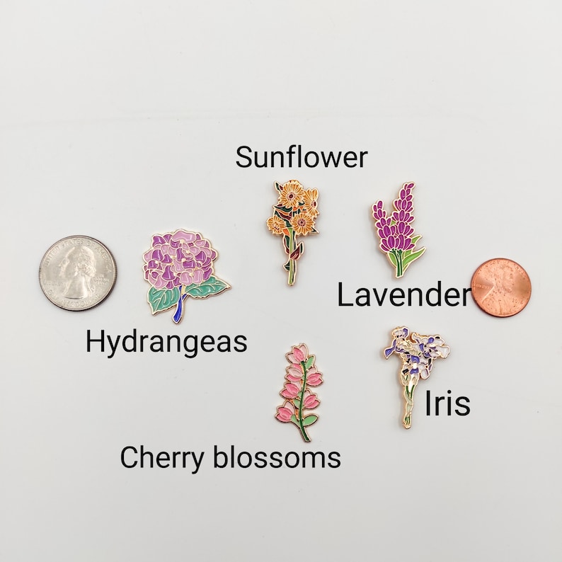 Floral Enamel Needle Minder: Embroidery Needle Threader Combo image 9