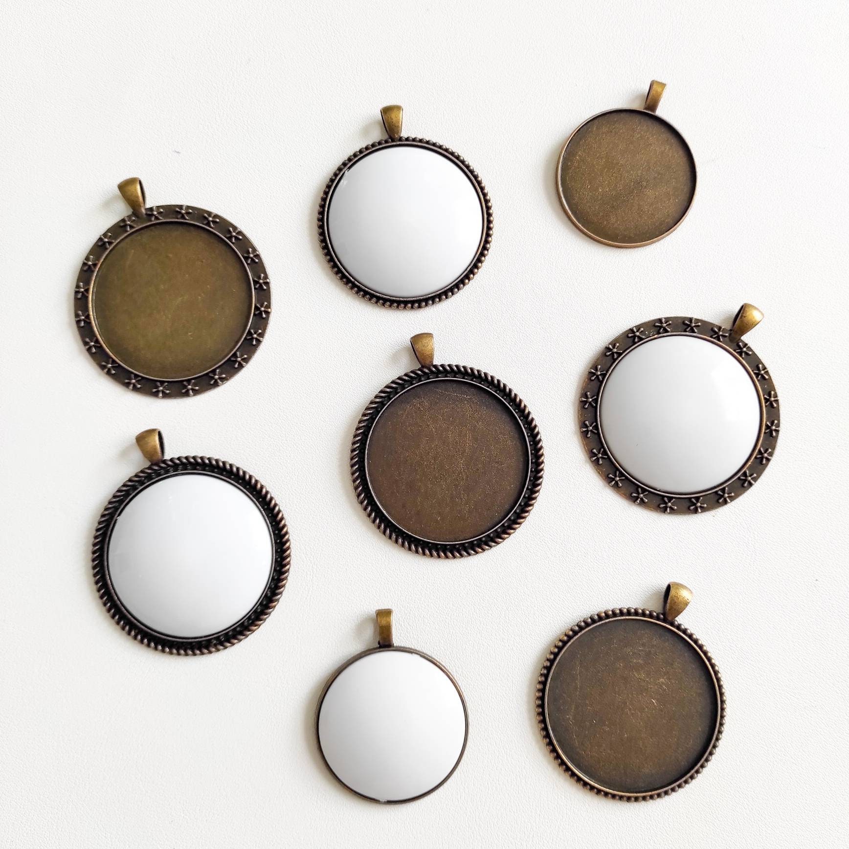 Large Round Blank Pendant round Blank Embroidery Pendant Embroidery Necklace Kit Handmade Jewelry Kit DIY Gift Cross Stitch Necklace Kit Etsy
