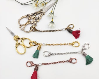 Vintage Style Tasseled Scissor Chain: Elegant Sewing Accessory