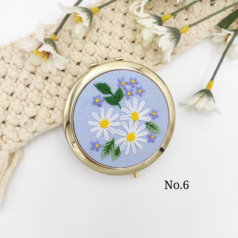 Elegant Handmade Embroidered Pill Box Floral Embroidery Etsy