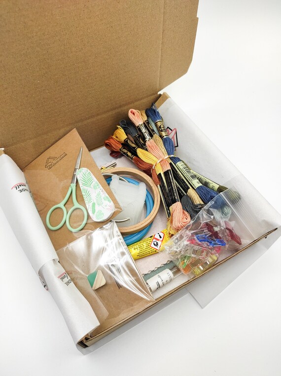 Essential Hand Embroidery Supplies Box Start Stitching With Confidence  Happy Stitching Box 