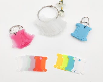 Bobines de fil en plastique réutilisables pour le point de croix, la broderie et l'aiguille