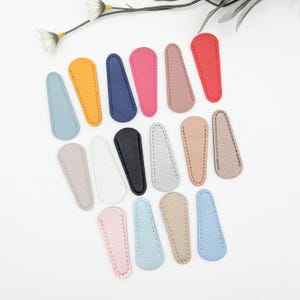 Solid Color Scissor Sheath: Leather Embroidery Scissor Protector