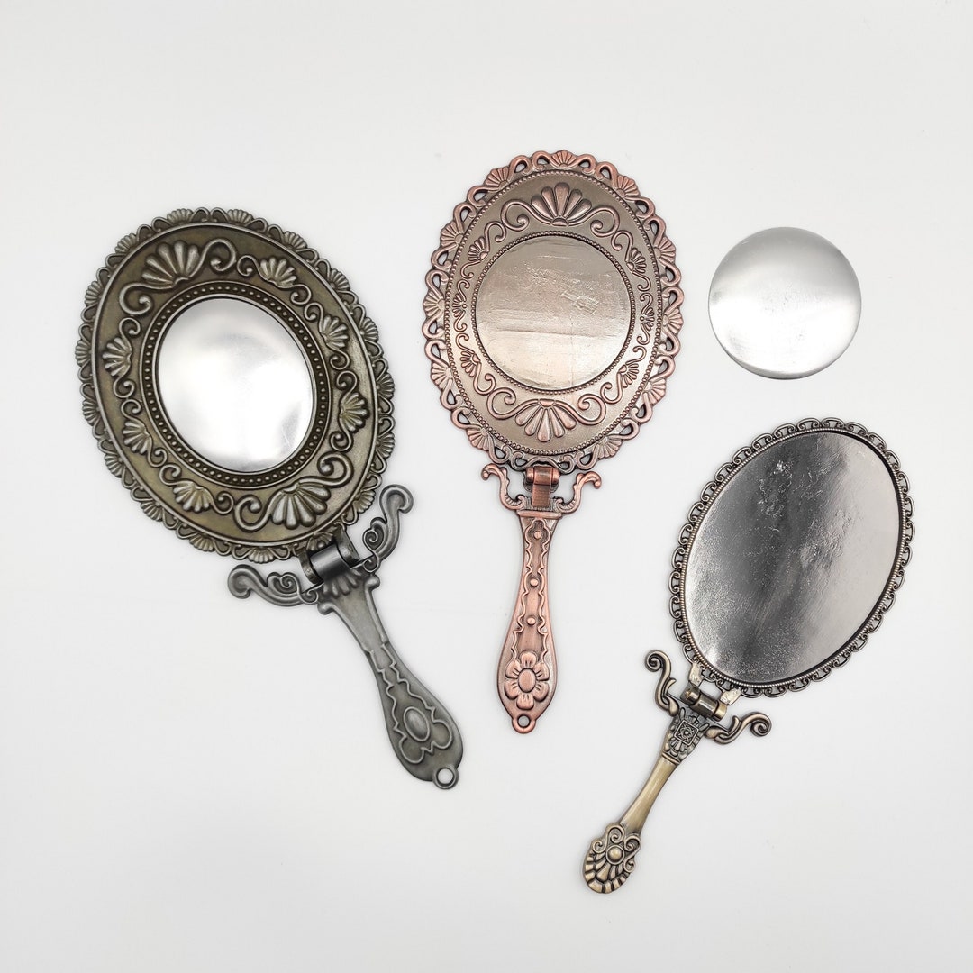 Large Vintage Style Handheld Mirror Foldable Handheld Mirror Etsy