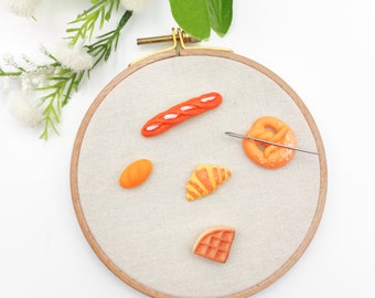 Bread Resin Needle Minder: Embroidery, Cross Stitch Needle Keeper