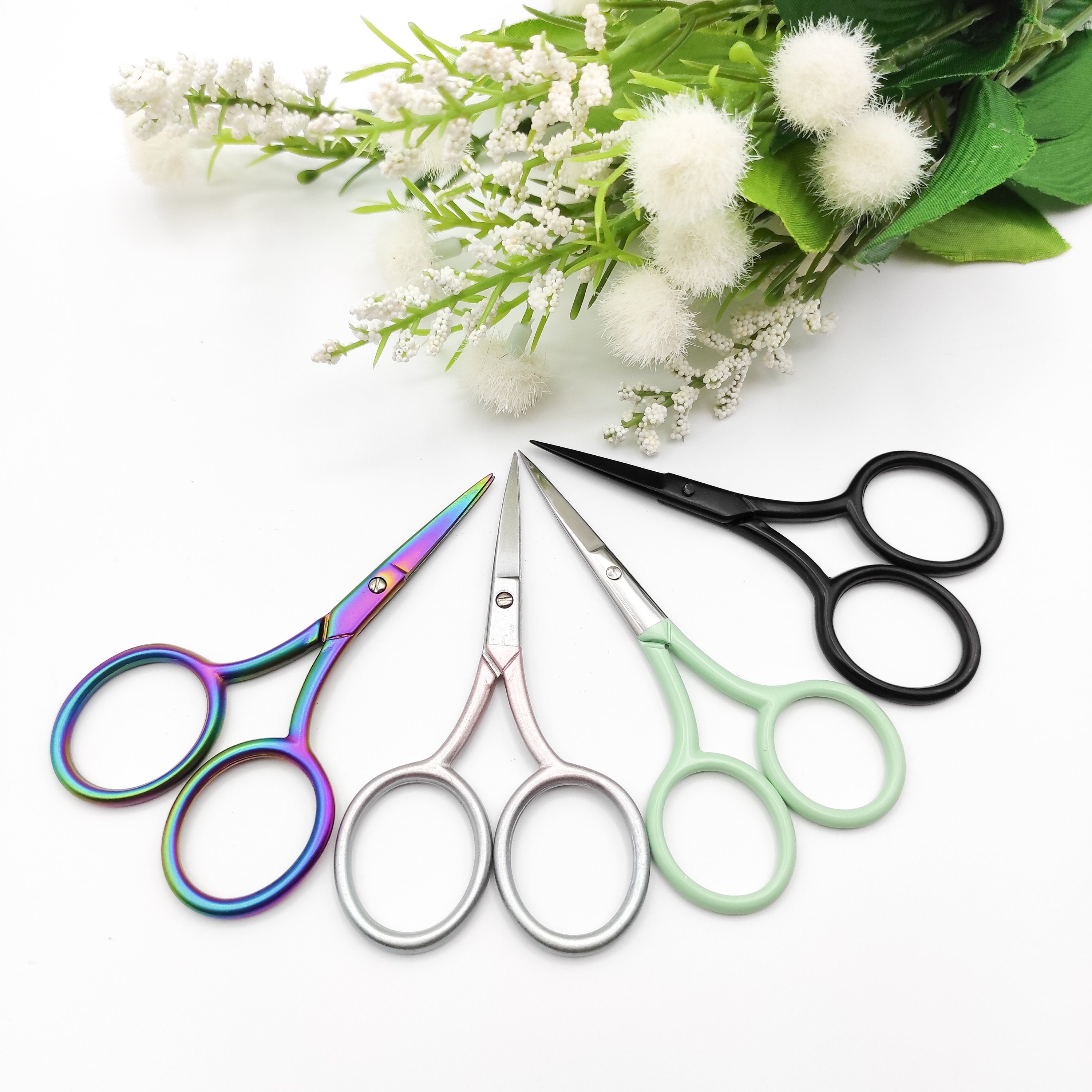 Embroidery Scissors, Stainless Steel Craft Scissors Decorative Edge Retro  Flower Design Crafting Scissors for Embroidery Craft Needle Work(Bronze)