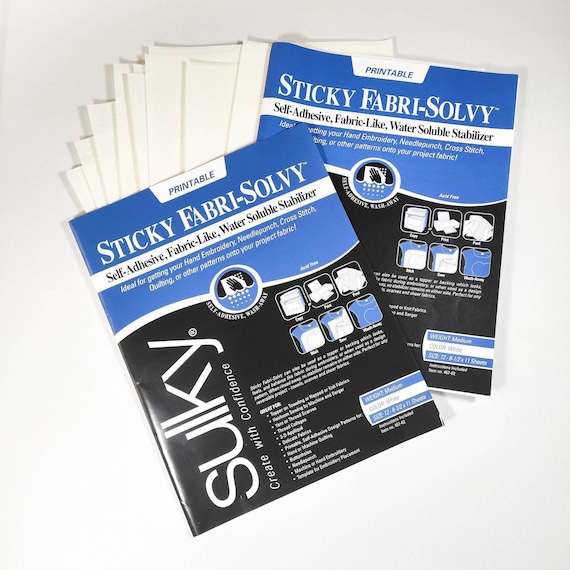 Stick and Stitch/sulky Sticky Printable Water Soluble - Etsy
