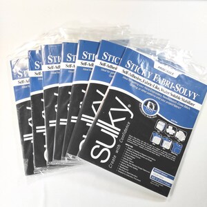 Stick and Stitch/sulky Sticky Printable Water Soluble Stabilizer for ...