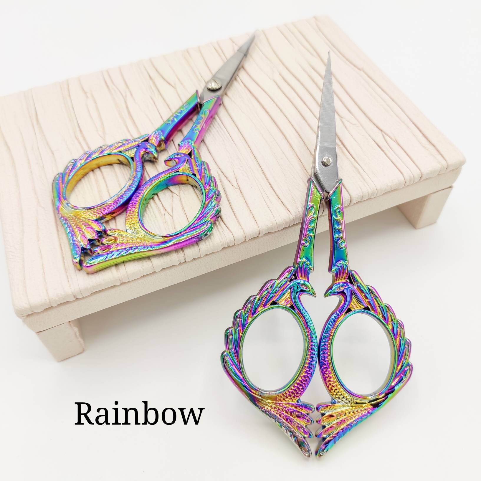 Peafowl Embroidery/ Cross Stitch Scissors, Craft Scissors, Floss Scissors,  Thread Scissors, Sewing Scissors, Vintage Scissors 