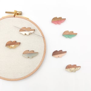 Wood & Resin Needle Minder: Embroidery, Cross Stitch Tool