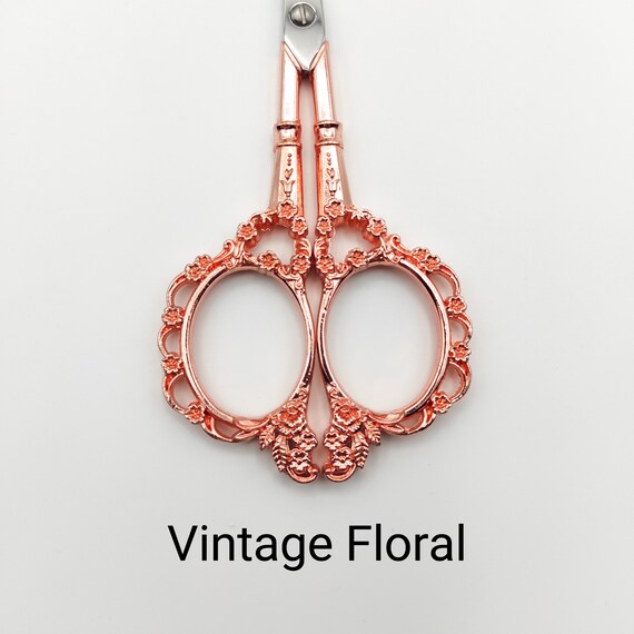  Sewing Scissors Small Scissors Stainless Steel Antique Metal  Scissors Cross Stitch Dresser Scissors For Sewing(Rose gold) : Arts, Crafts  & Sewing