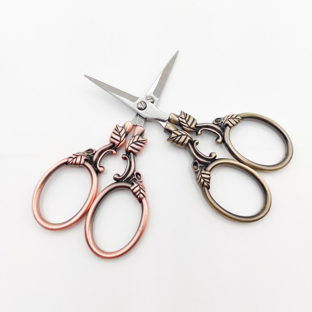 Leaf Pattern Embroidery Scissors: Vintage Style Crafting Scissor - Etsy