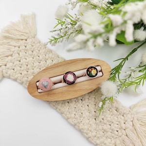 Handmade Floral Embroidered Ring: Adjustable Brass Jewelry