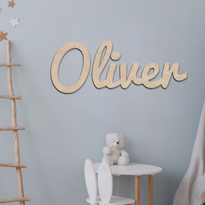 Custom Name Sign for Nursery Room, Wall Hanging Sign Above the Crib, Custom Colour Sign, Wood Nursery Wall Sign, Laser Cut Wall Sign #WS20