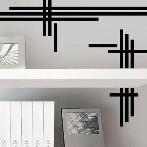 Lines Wall Decals Sleek Line Decal Set Kids Room Long Etsy
