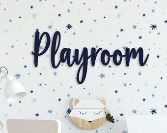 Laser cut wall sign, kids room decor, children decor, kids playroom decor, Playroom sign for wall, custom sign, farmhouse nursery sign #WS07