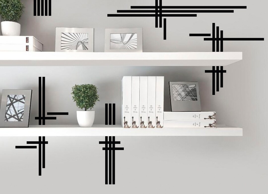 Lines Wall Decals Sleek Line Decal Set Kids Room Long Etsy