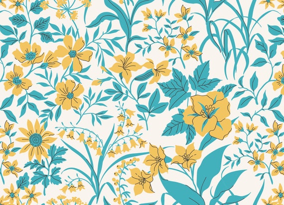 Vintage Yellow Wallpaper Peel and Stick Floral Wallpaper 146 - Etsy UK Vintage Yellow Wallpaper Peel and Stick Floral Wallpaper 146 - Etsy UK