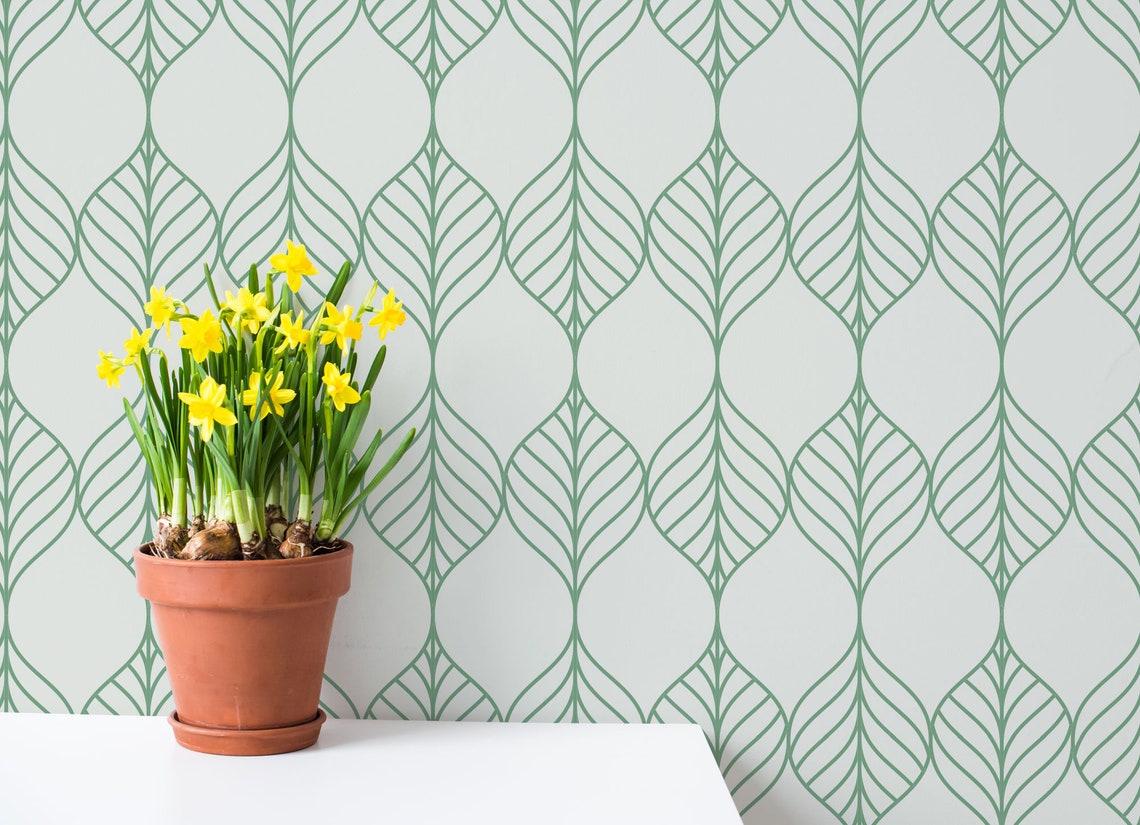 Tejido hojas de papel pintado peeling y stick wallpaper sala | Etsy