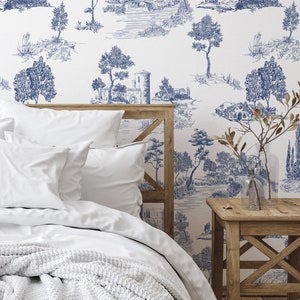 European Countryside Wallpaper, Peel and Stick Removable Repositionable, Traditional or Prepasted Wallpaper Mural — Moose Accents