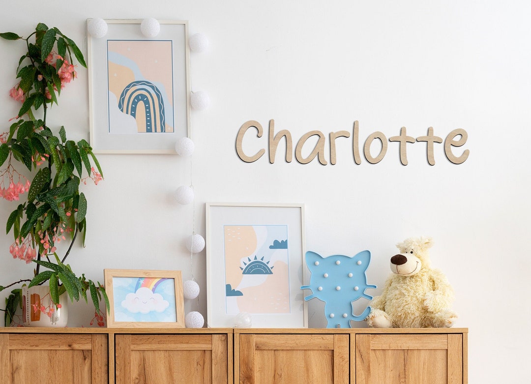 Custom Name Sign for Nursery Room, Custom Colour Sign, Wall Hanging ...