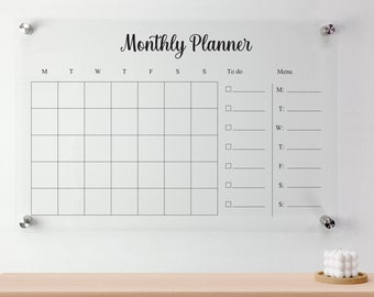 Custom Acrylic Family Calendar, Wall Planner Memo Board
