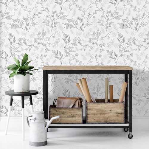 Herbal French Wallpaper Removable Wall Mural Peel and Stick - Etsy