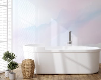 Soft Pastel Cloud Wallpaper Peel and Stick or Traditional Wall Decor