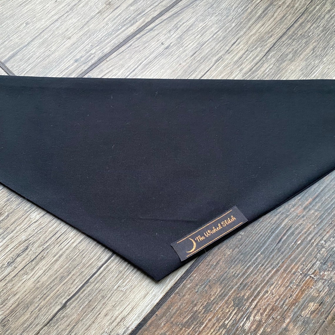Plain black dog bandana / pet bandana / puppy bandana / custom Etsy