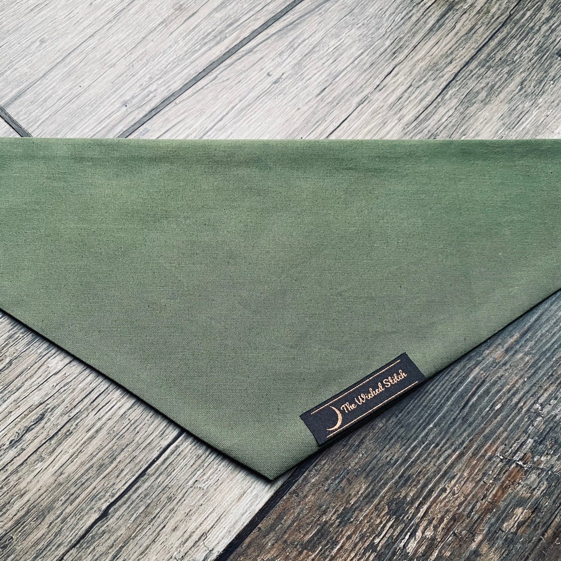 Plain Khaki Green Dog Bandana / Pet Bandana / Puppy Bandana / Etsy