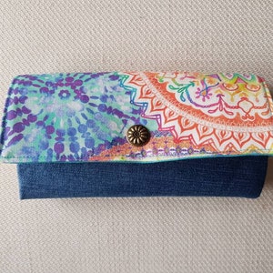 Geldbeutel bunte Mandala/Jeans