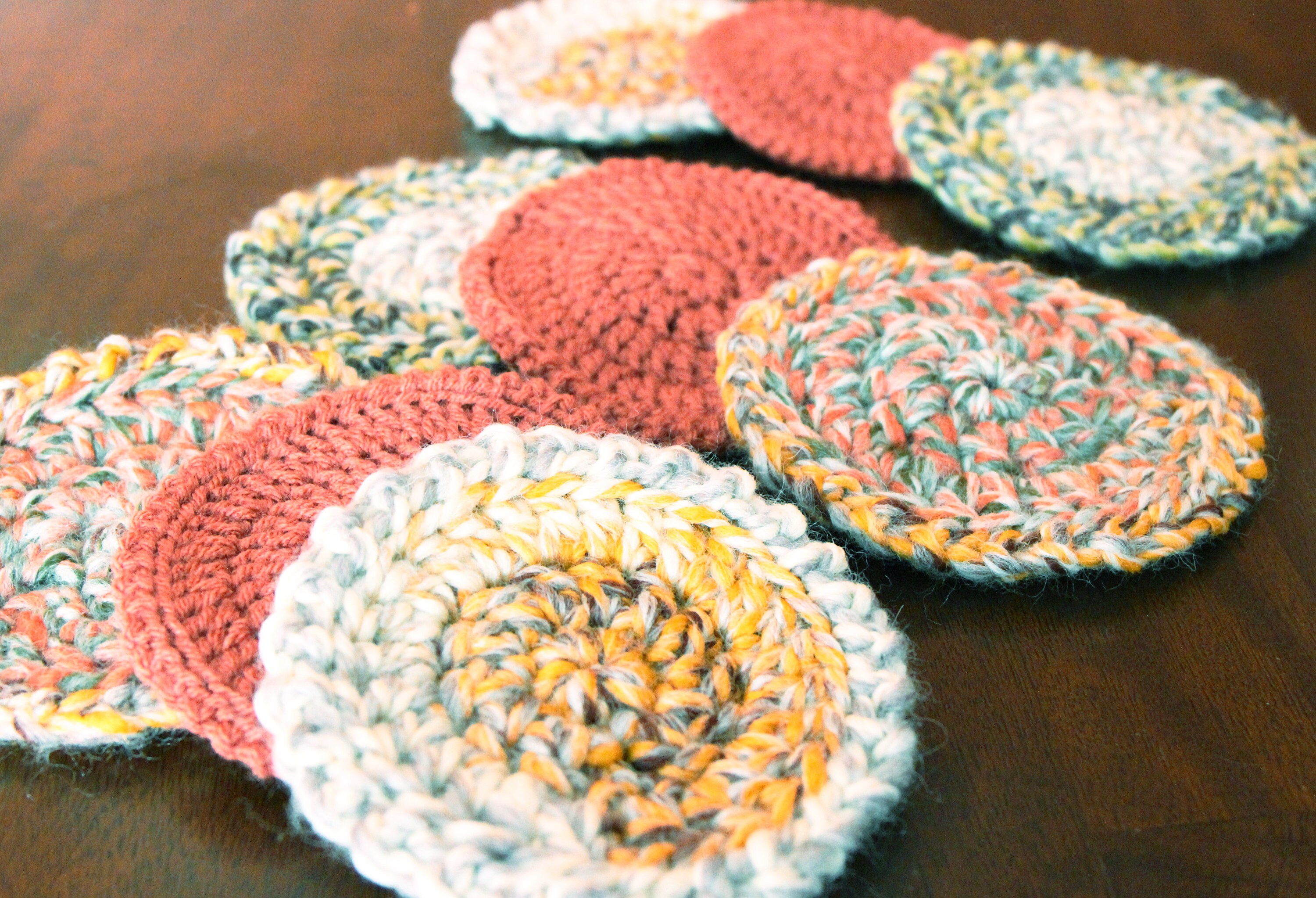 Hand Crochet Boho Coasters Home Decor Set of 3 Etsy