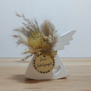 Raysin Engel Schutzengel mit Trockenblumen personalisiert