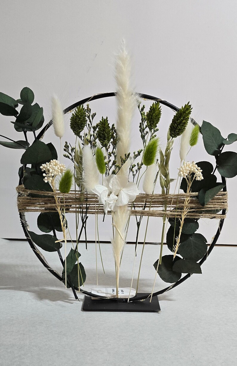 Dried flower wreath stand ring dried flower ring Model Evi Boho Loop Hoop image 6