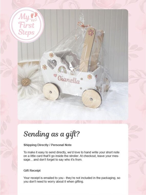 Personalized baby doll stroller hot sale