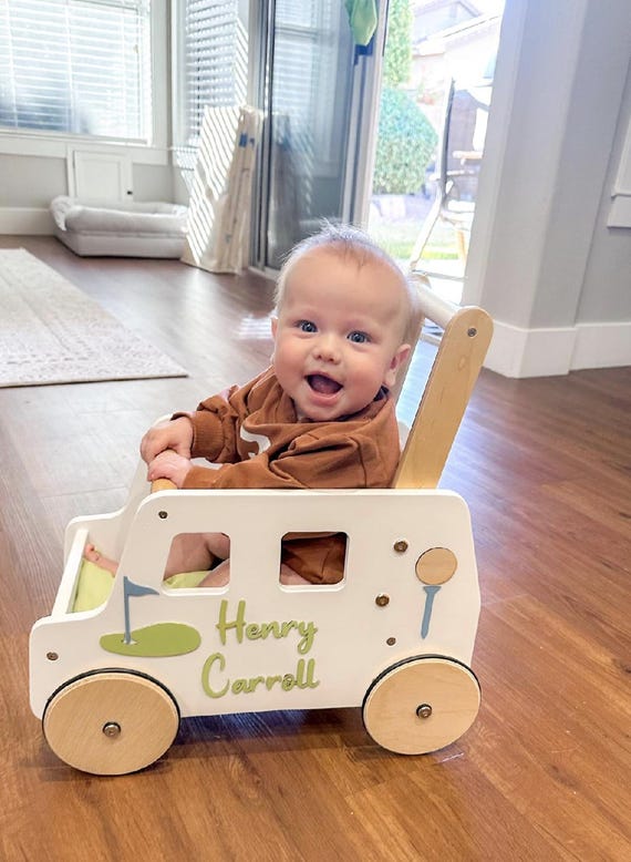 Push Truck Baby Walker Wooden Car Wagon Golf 1st Birthday Stroller for Boys Push Cart Baby Boy Gift Wooden Toys 12 Months Etsy