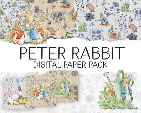 Peter Rabbit Paper Pack Beatrix Potter Digital Paper | Etsy