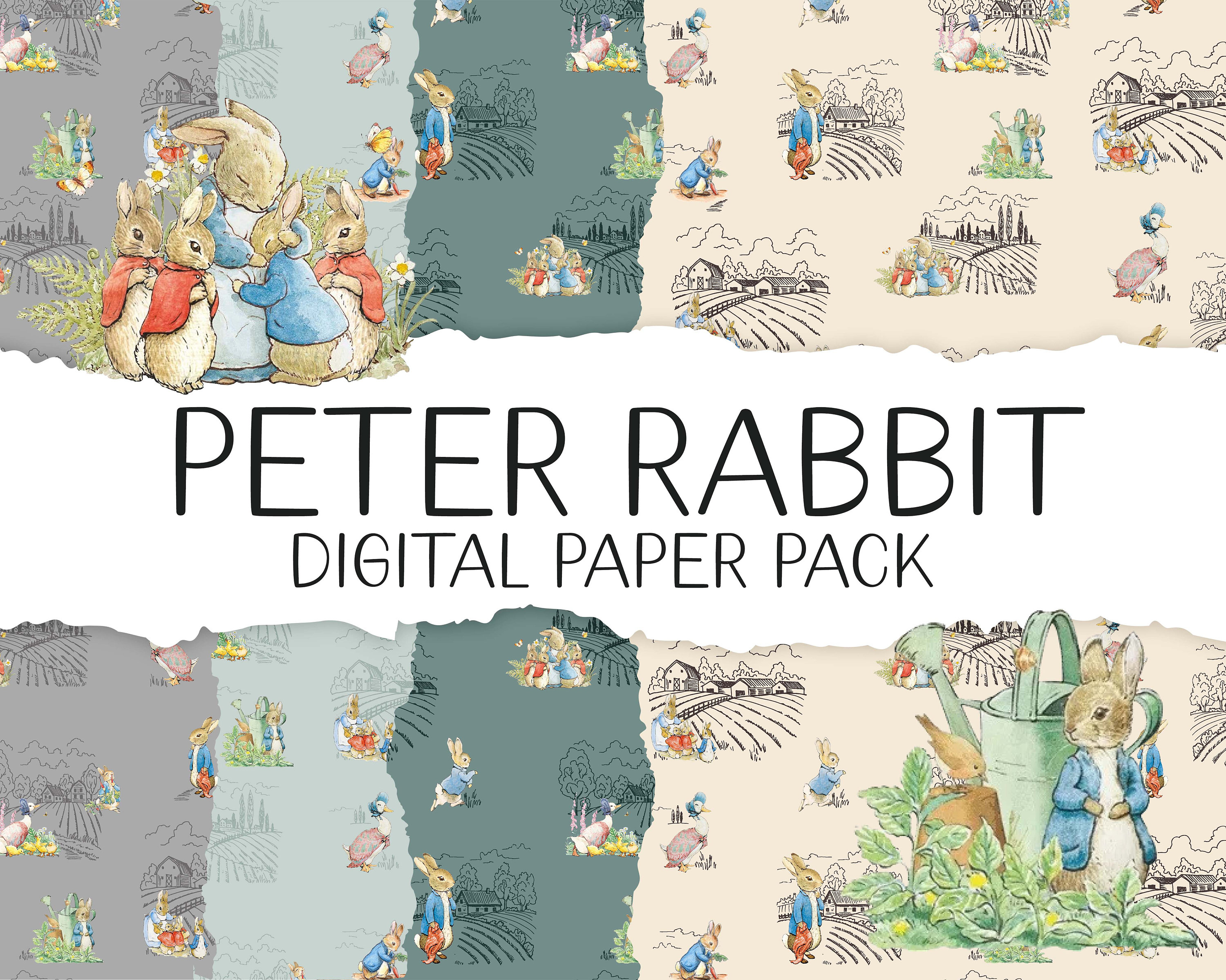 Peter Rabbit, Printable Scrapbooking Paper, 12x12 Inch, Background
