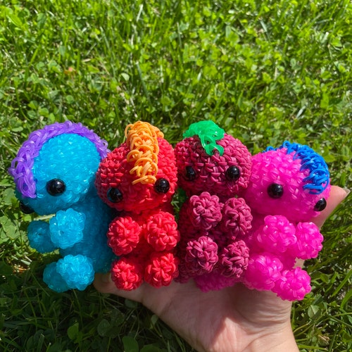 Loomigurumi Dinosaur Rainbow Loom Animal - Etsy Loomigurumi Dinosaur Rainbow Loom Animal - Etsy