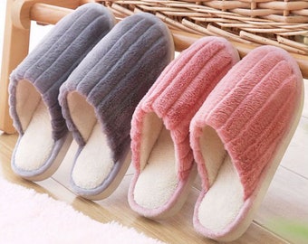rabbit fur lined slippers