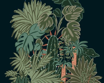 Print of a group of houseplants