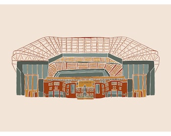 Print of Parkhead Celtic Park Glasgow Stadium Gift Valentines