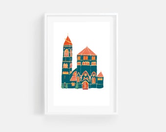 print of glasgow's west end oran mor