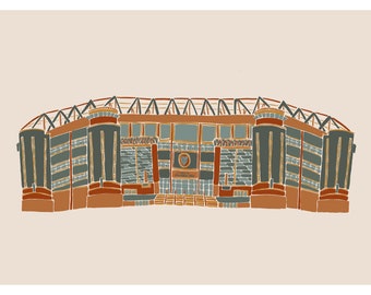 Print of Glasgow Hampden Stadium Gift Valentines