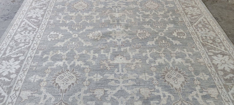 Benedetta 8x9.9 Silver & Grey Oushak | Banana Manor Rug Factory Outlet