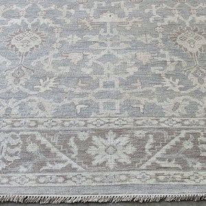 Benedetta 8x9.9 Silver & Grey Oushak | Banana Manor Rug Factory Outlet