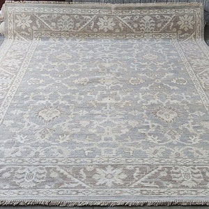 Benedetta 8x9.9 Silver & Grey Oushak | Banana Manor Rug Factory Outlet