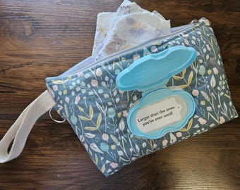 Bolsa personalizada feita à mão para lenços umedecidos para bebês: organizador de bolsa de fraldas