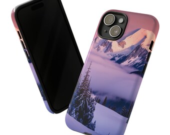 Obudowa telefonu Snowy Mountains zaprojektowana ręcznie na iPhone'a, Samsunga i Google Pixel