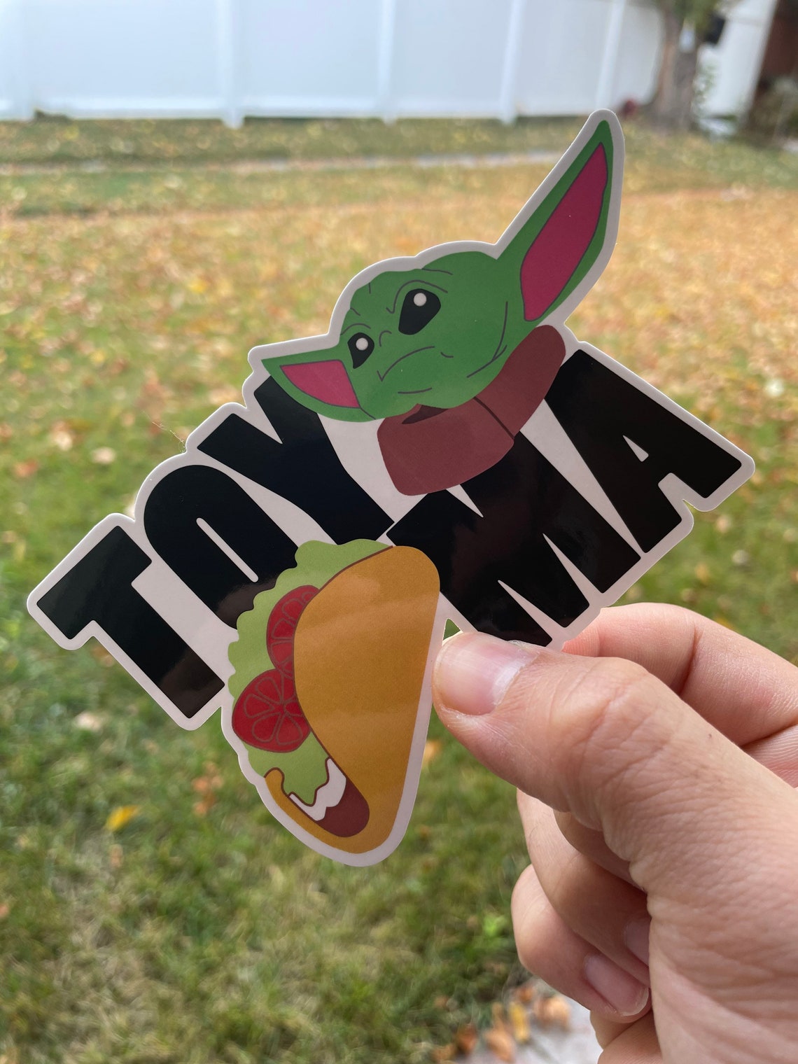 Toyota Sticker Decal for Baby Yoda Etsy
